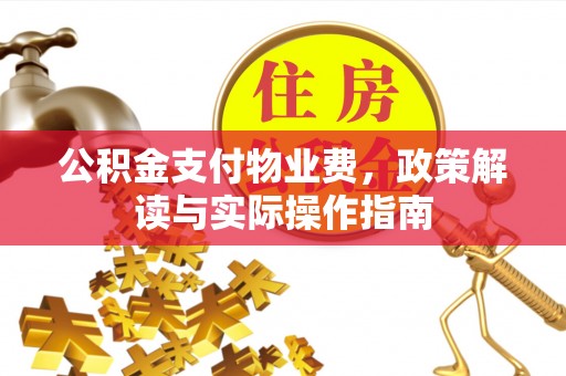 长泰公积金支付物业费，政策解读与实际操作指南