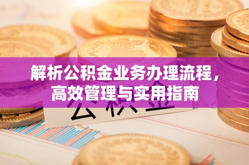 长泰解析公积金业务办理流程，高效管理与实用指南