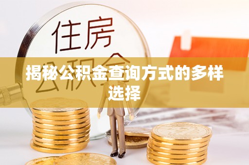 长泰揭秘公积金查询方式的多样选择