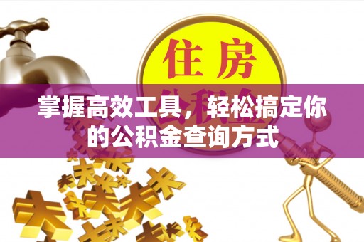 长泰掌握高效工具，轻松搞定你的公积金查询方式